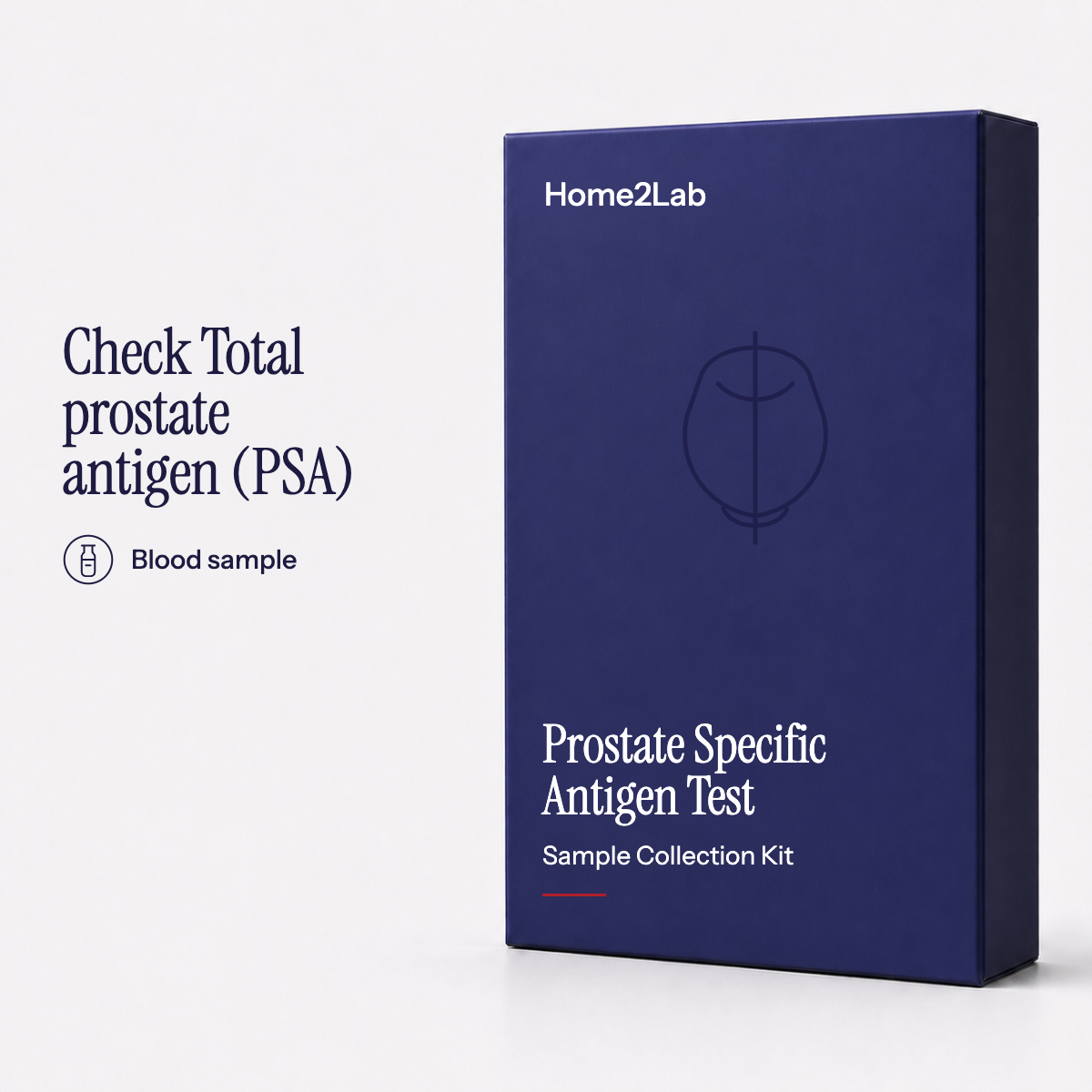 Prostate Specific Antigen (Total) Test Home2Lab sample collection kit